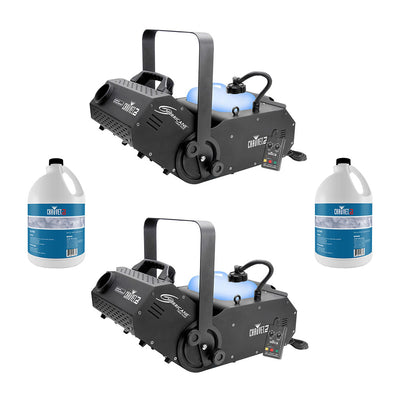 Chauvet DJ Smoke Pro Machine w/Timer Remote(2 Pack) & Smoke Fluid (2 Pack) - VMInnovations