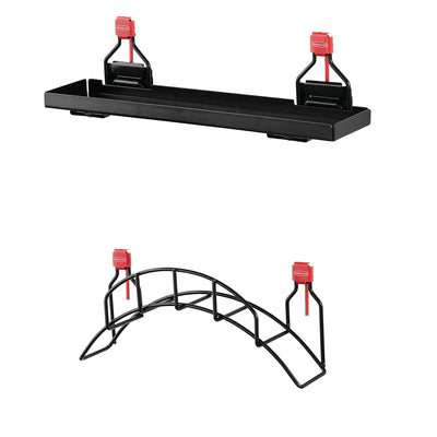 Rubbermaid Metal Shed Shelf & Space Saving Mounted Garden Hose Holder