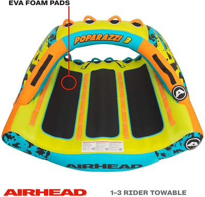 Airhead Poparazzi 2 Person Inflatable Towable Water Lake Boating Tube (Used)