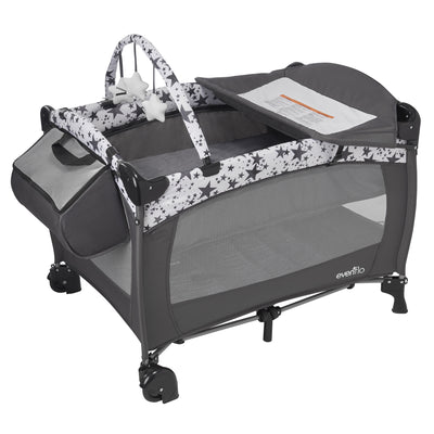 Evenflo Portable 4-in-1 Safe BabySuite DLX Versatile Home Baby Playard, Pop Star (For Parts)