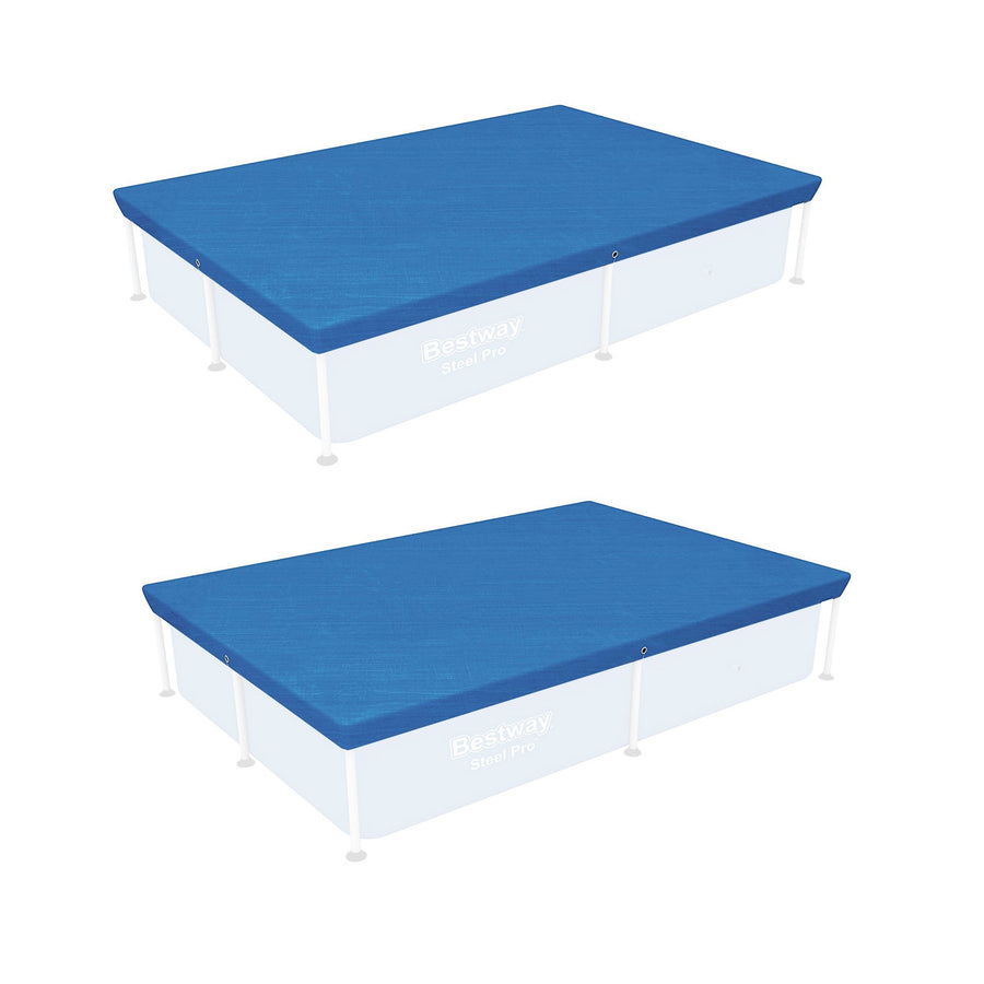 Bestway 7'4" x 60" Floating Rectangle Above Ground Swimming Pool Cover (2 Pack) - VMInnovations