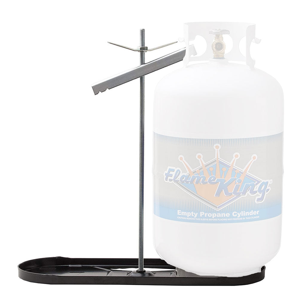 Flame King Powder Coated Dual 30 LB Propane Tank Steel Rack for RVs (Open Box)