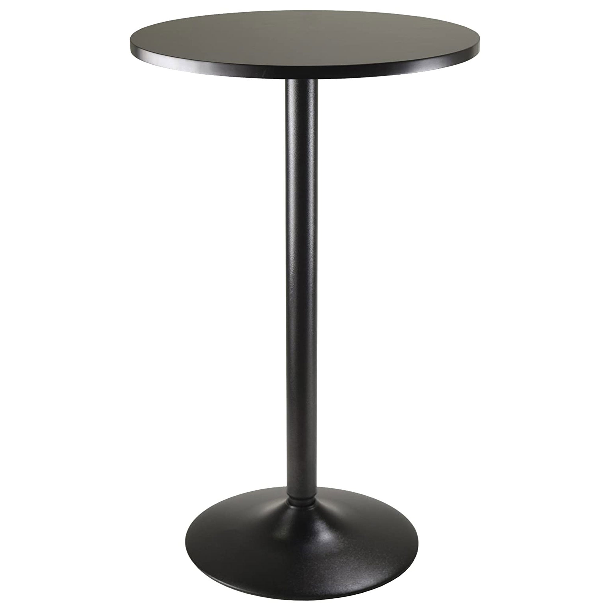 Winsome Obsidian Round Tall Pub Table with MDF Wood Top Legs, & Base (For Parts)