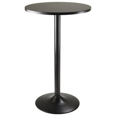 Winsome Obsidian Round Tall Pub Table with MDF Wood Top Legs, & Base (For Parts)