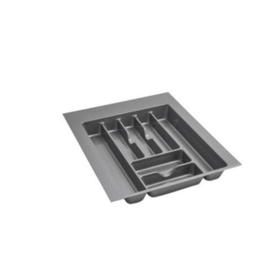 Rev-A-Shelf GCT-3S-52 Plastic Compartment Cutlery Tray Insert Organizer, Silver