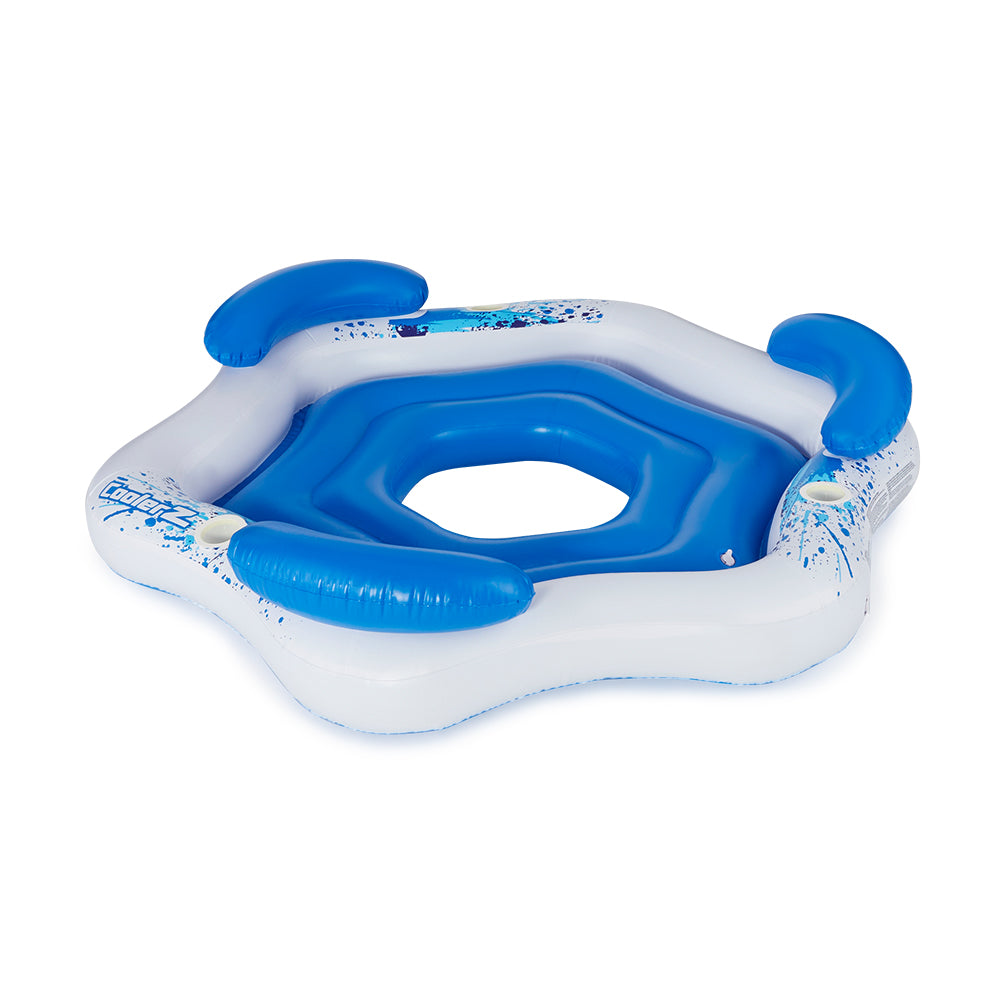 Bestway 3-Person Floating Water Island Lounge Raft With Open Bottom (3 Pack)