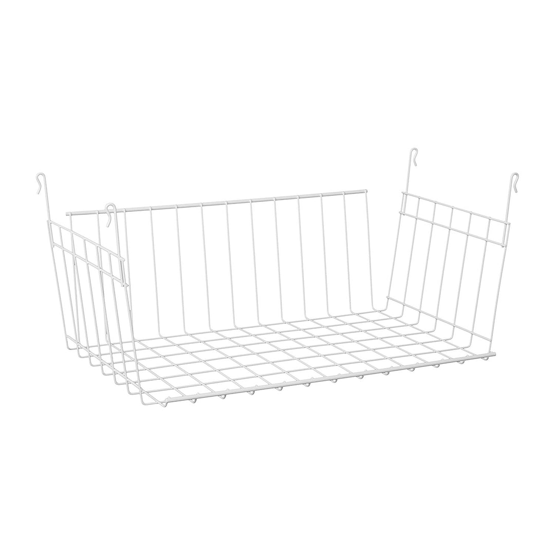 ClosetMaid Hanging Basket for Wire Shelving Closet Organizer, White (Used)