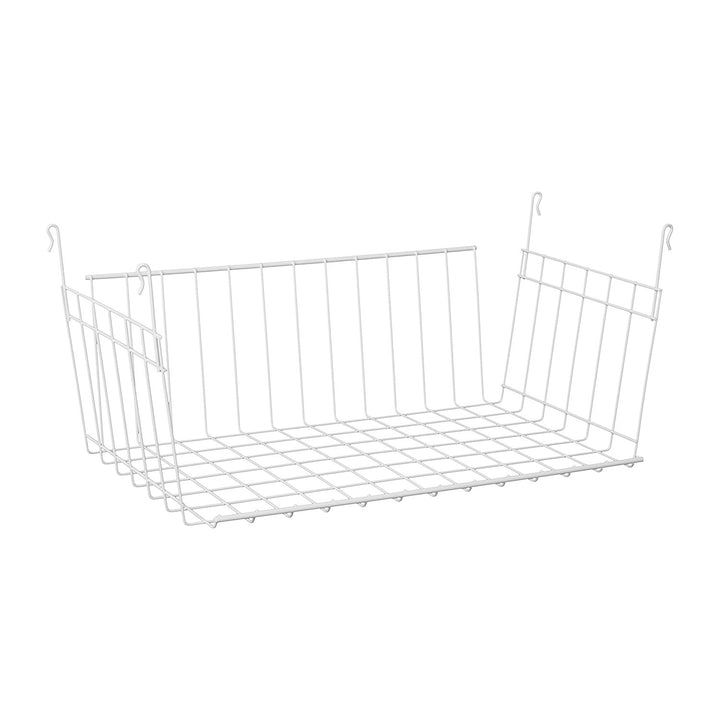 ClosetMaid Hanging Basket for Wire Shelving Closet Organizer, White (Used)