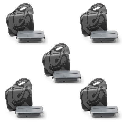 Life Story Sealing Clamp Down Snack Box and Zipper Carry Case, Gray (5 Pack) - VMInnovations