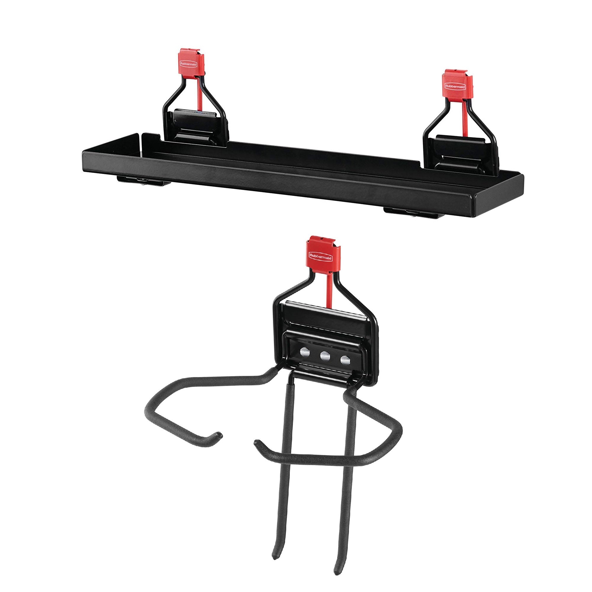 Rubbermaid Metal Backyard Shed Shelf & Shed Large Mounted Power Tool Holder