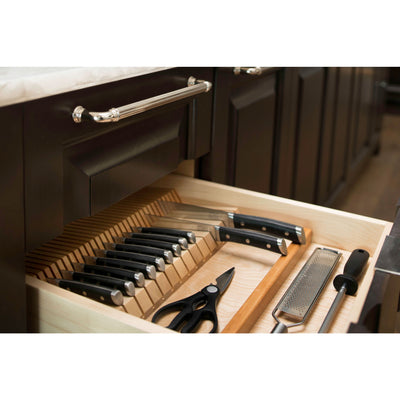 Rev-A-Shelf Double Knife Block Drawer Insert w/ 22 Inch Wood Spice Drawer Insert