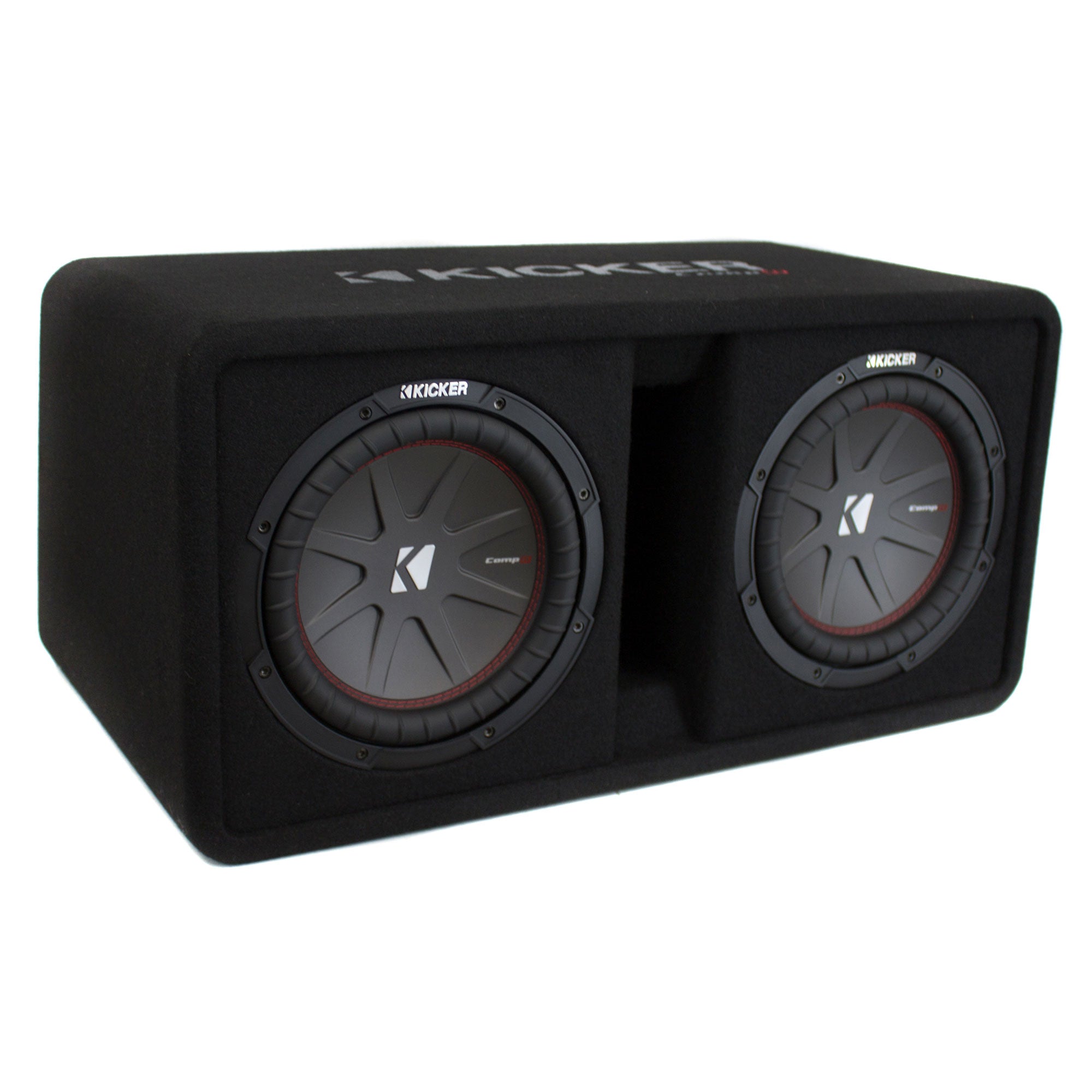 Kicker 10" 1600W 2-Ohm Vented Dual Loaded Car Enclosure Subwoofers (4 Pack)