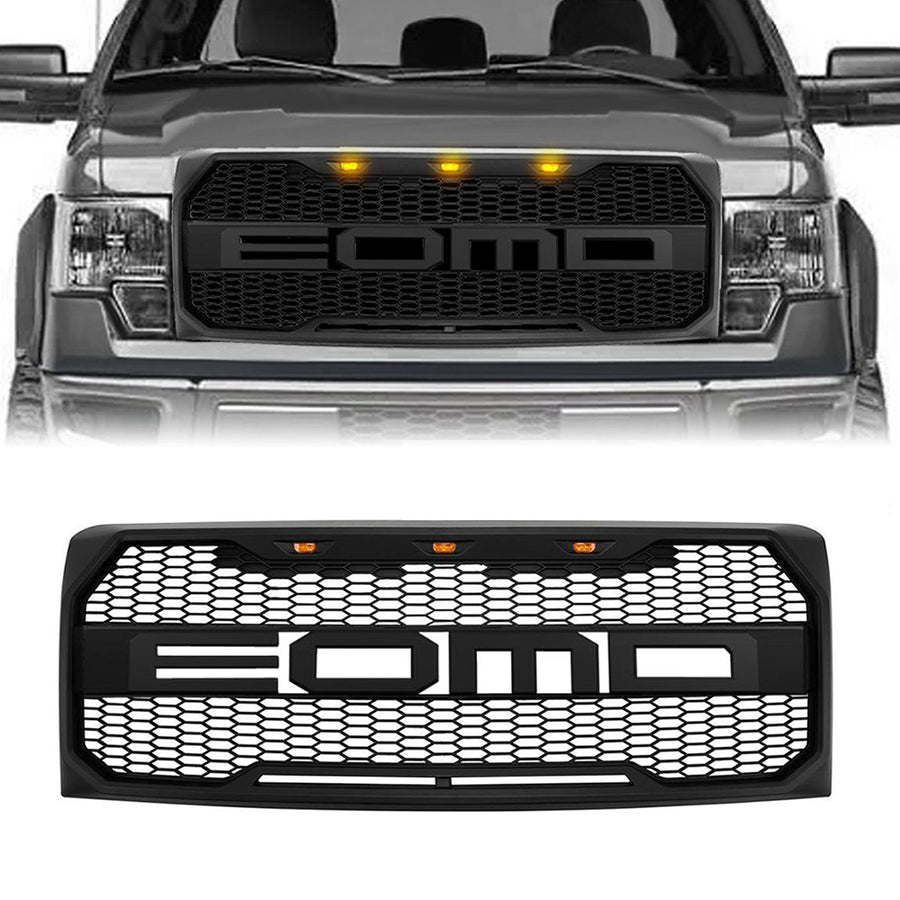 AMERICAN MODIFIED Raptor Style Front E-O-M-D Grille w/LEDs for 09-14 Ford F150 - VMInnovations