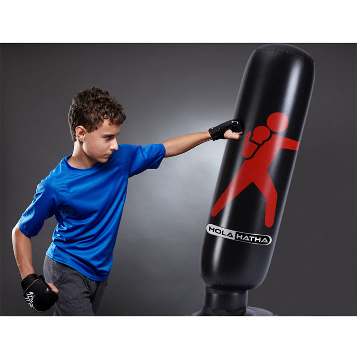 HolaHatha Inflatable Kids Punching Bag Equipment w/ Heavy Bag Stand (Open Box)