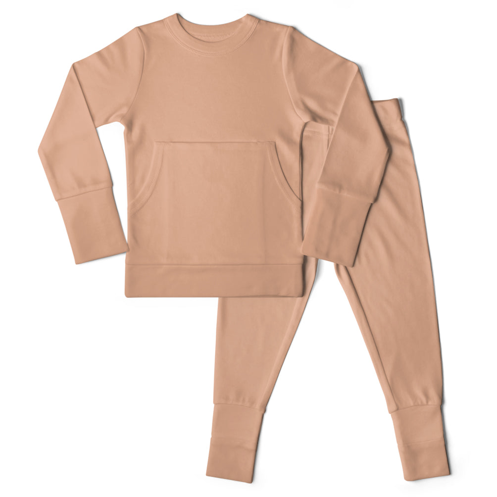 Goumikids Unisex Toddler Loungewear Organic Sleeper Pajama Set, 4T Prickly Pear