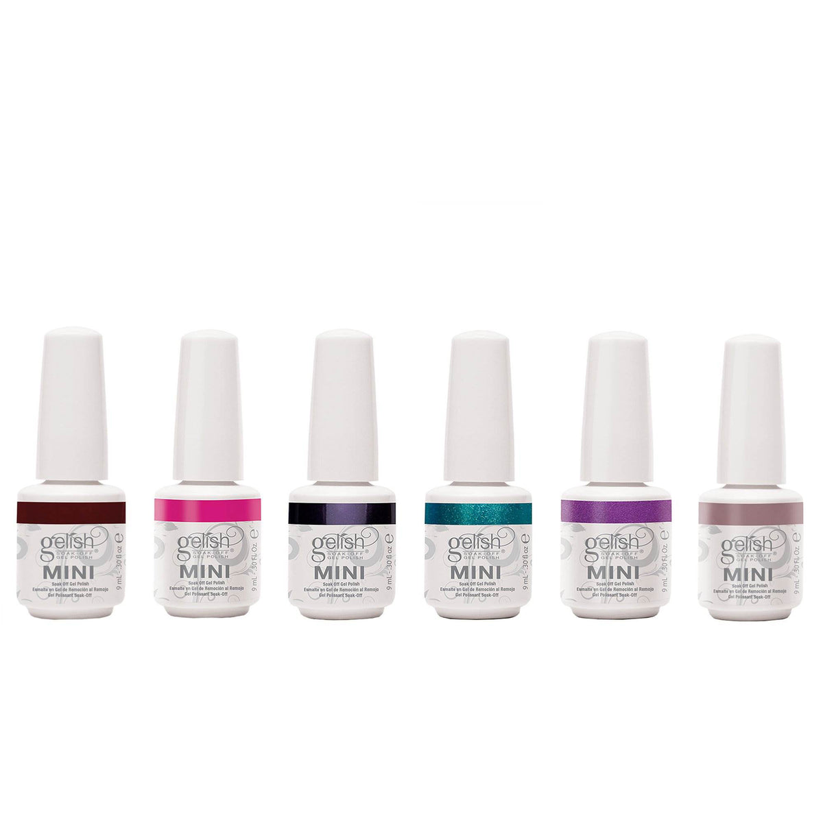 Gelish Mini 6 Color Soak Off Gel Nail Polish Set, Sassy Intergalactic Glam