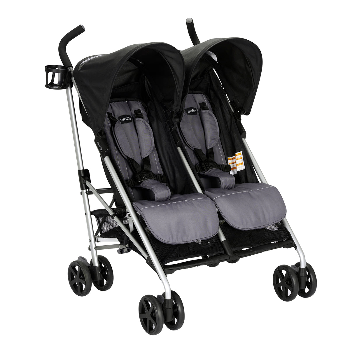 Evenflo Minno Double Seat Compact Fold Twin Baby Travel Stroller (Open Box)