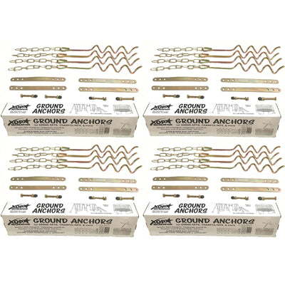 XDP Recreation Swing Set Trampoline & Patio Furniture Metal Anchor Kit (4 Pack)