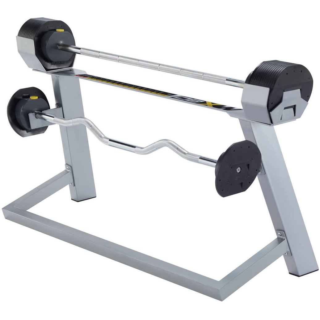 MX Select MX80 Rapid Change Home Fitness Weight Barbell System with Storage Rack