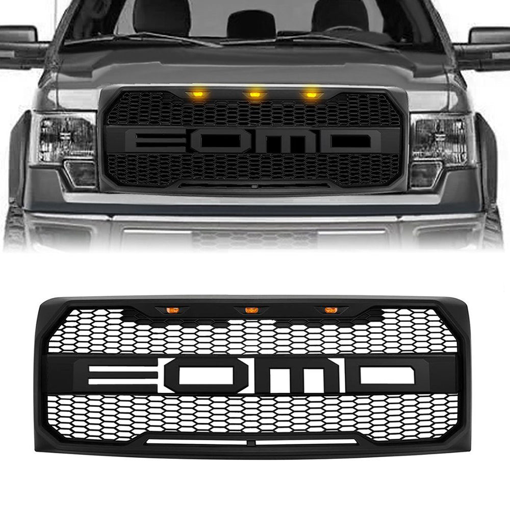AMERICAN MODIFIED Raptor Grille w/LED Lights for 09-14 Ford F150(For Parts) - VMInnovations