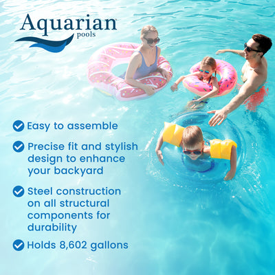 Aquarian Phoenix 18' x 52" Above Ground Swimming Pool w/Pump, Ladder & Hardware