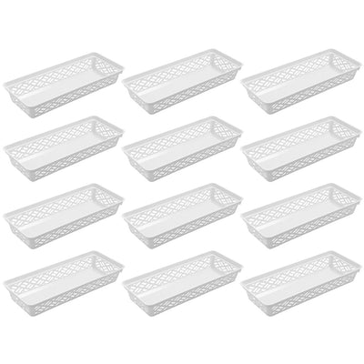 Ezy Storage 32135 Long Brick or Plastic Household Organization Basket, (12 Pack) - VMInnovations