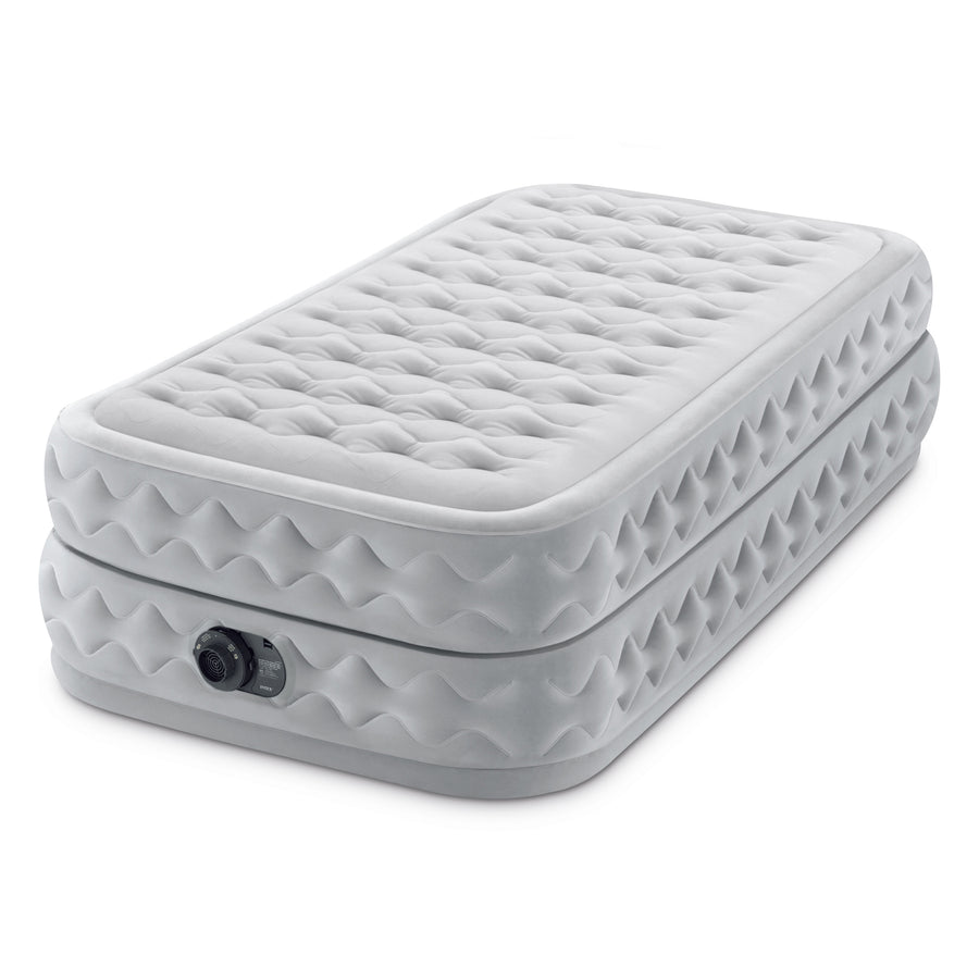 Intex Supreme Air Flow Fiber Tech Air Mattress with Built in Pump, Twin (Used) - VMInnovations