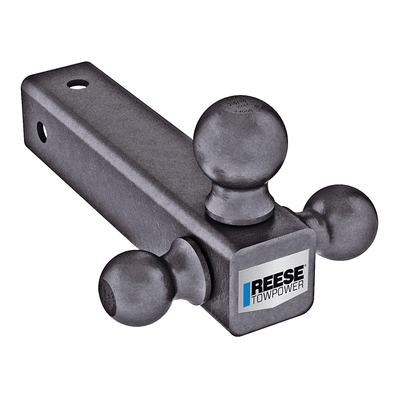 Reese Towpower 7068820 Class V Draw Bar Tri-Ball Trailer Hitch Ball Mount, Gray