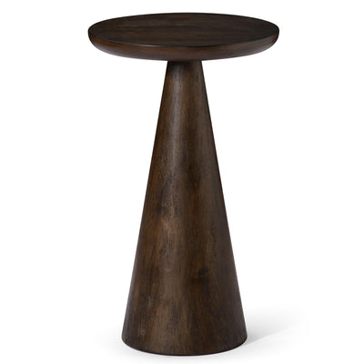 OWEN RUSTIC WOODEN DRINK TABLE IN AGED BROWN