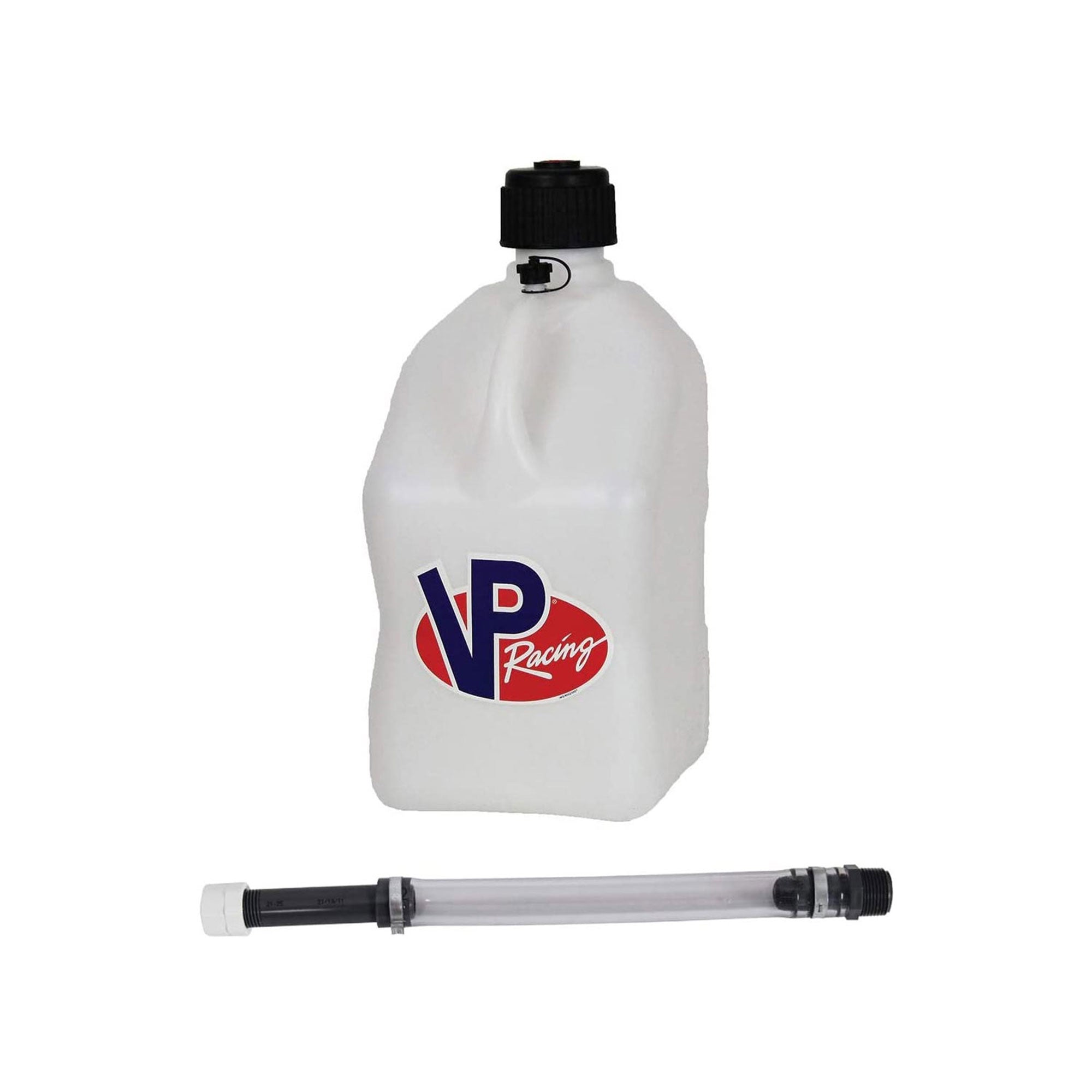 VP Racing 5.5 Gallon Racing Fuel Utility Jug and 14 Inch Deluxe Hose Kit, White