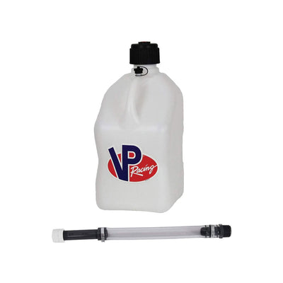 VP Racing 5.5 Gallon Racing Fuel Utility Jug and 14 Inch Deluxe Hose Kit, White