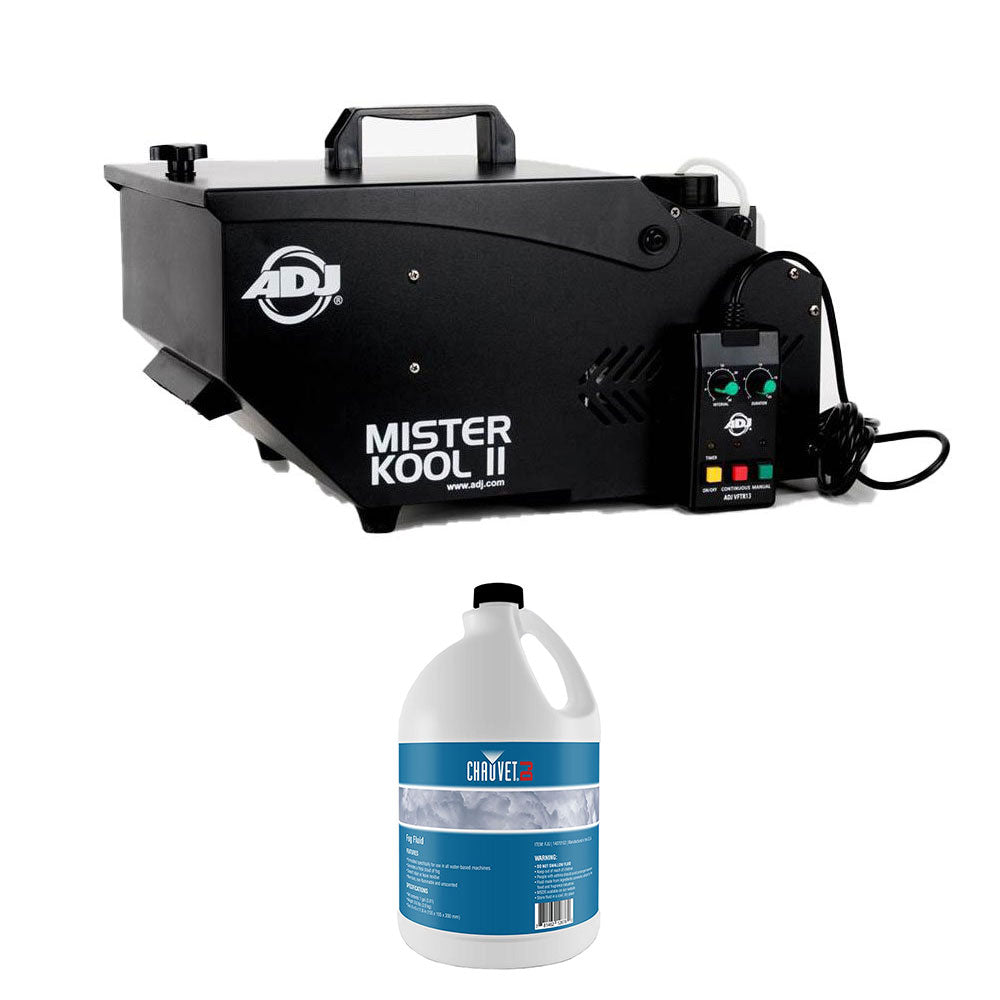 American DJ Black Low Lying Water Fog Machine w/ Fog Juice (2 Gallons) - VMInnovations