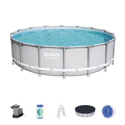 Bestway 16'x48" Power Steel Frame Above Ground Pool Set with Filter (Open Box)