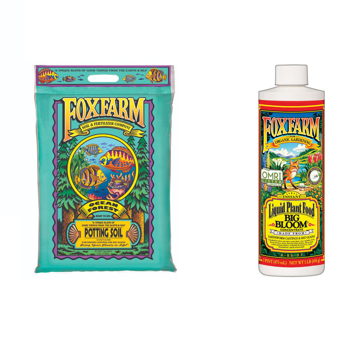 Foxfarm Organic Garden Potting Soil 12 Quarts & Liquid Organic Plant Food - VMInnovations