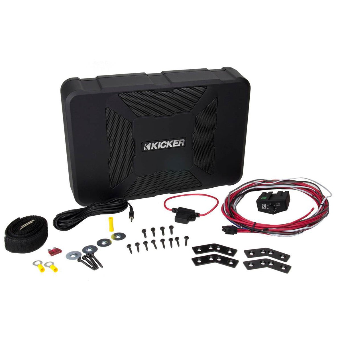 KICKER 11HS8 8" 150W Hideaway Car Audio Powered Subwoofer Sub Enclosure (4 Pack)