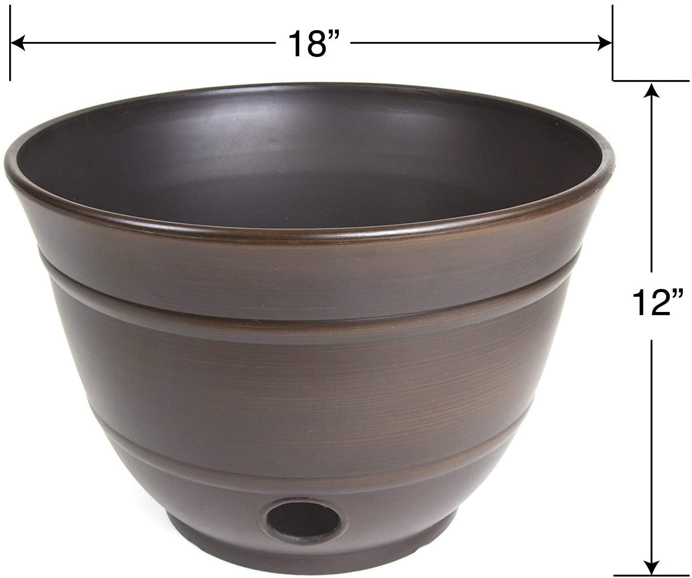 Liberty Garden Banded High Density Resin Hose Holder Pot with Drainage (Used) - VMInnovations