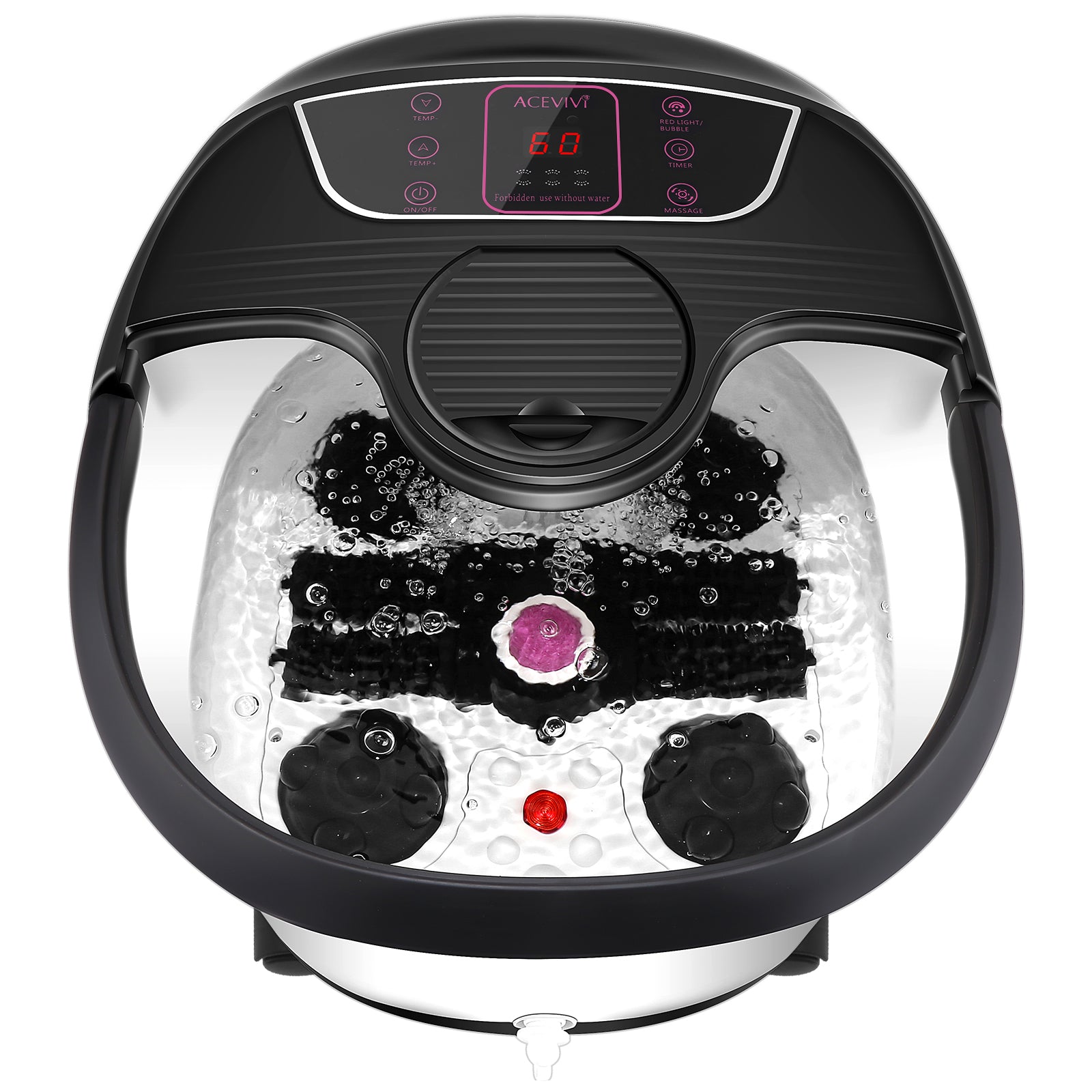ACEVIVI Multi Mode Home Heated Massaging Foot Spa Bath with Maize Roller (Used) - VMInnovations