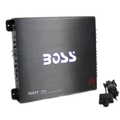 BOSS Audio R3004 1200W 4 Channel Car Amplifier Power Stereo Amp+Remote (4 Pack)