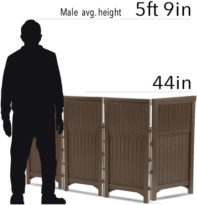 Suncast Outdoor Garden/Yard 4 Panel Screen Enclosure Gate/Fence Java (Used)