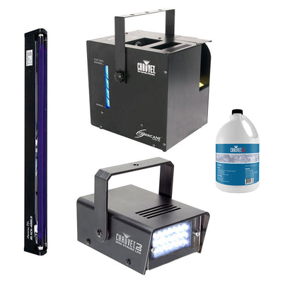 CHAUVET Fog Machine w/ Mini Strobe Light Effect, Black Light & Fog Fluid - VMInnovations