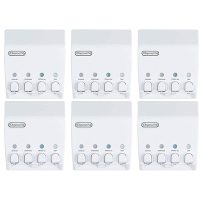 Better Living Products 4 Chamber Shower Organizer Dispenser, White (6 Pack)