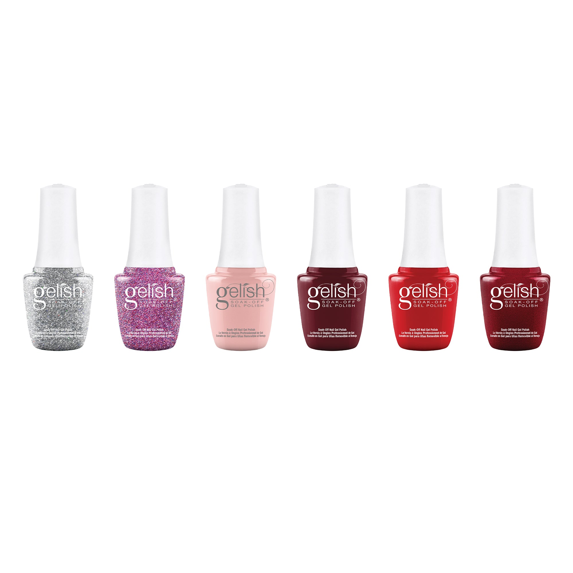 Gelish Mini Winter Marilyn Collection & Medium Coffin Tip Kit w/ LED Cure Light - VMInnovations