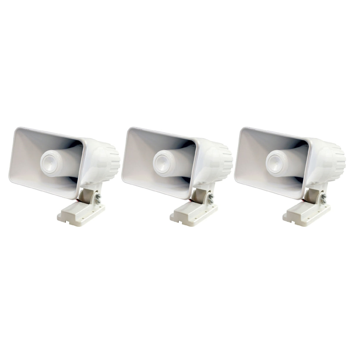 New Pyle 6" 50 Watt Indoor/Outdoor Waterproof Home PA Horn Speaker (3 Pack) - VMInnovations