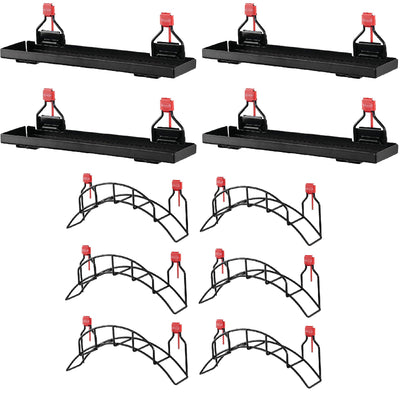 Rubbermaid Metal Shed Shelf (4 Pack) & Mounted Hose Holder (6 Pack)