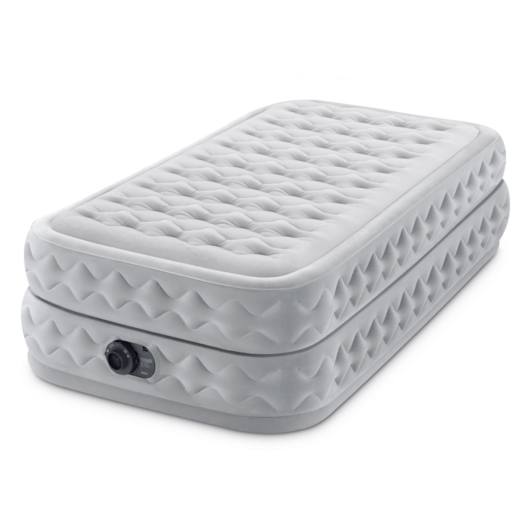 Intex Supreme Air Flow Fiber Tech Air Mattress with Built in Pump, Twin (Used)