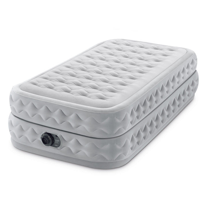 Intex Supreme Air Flow Fiber Tech Air Mattress with Built in Pump, Twin (Used)