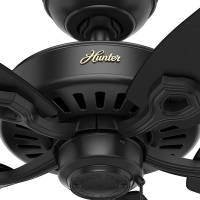 Hunter Fan Company 53243 Builder Elite 52 Inch Home Ceiling Fan, Matte Black - VMInnovations
