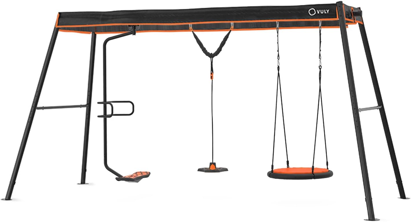 Swing Set Upsize Kit (2 Pack)  + Max Swingset Box A (2 Pack)  + Max Swingset Box B + Max Shade Cover (L) + Nest Swing + Bungee Rope + Bounce Swing only (no bungee) + Spin Swing - VMInnovations