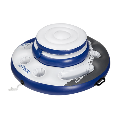 Pool Inflatable Floating Cooler Bundled w/ Inflatable Floating Tube (3 Pack)
