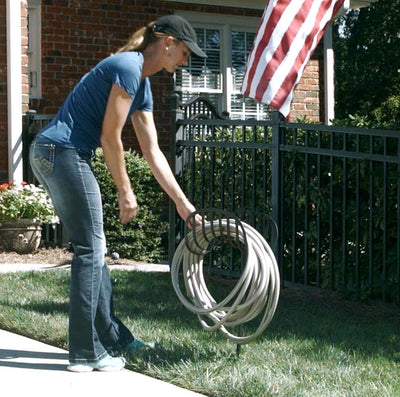 Liberty Garden Decorative Powder Coated Steel Garden Hose Storage (Open Box) - VMInnovations